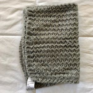 Grey Knit Circle Scarf